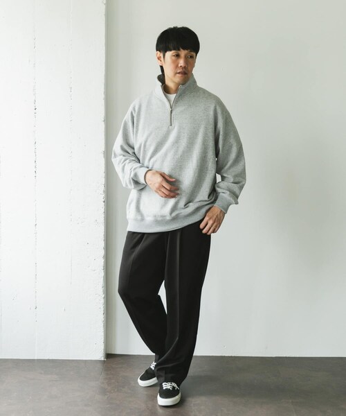 URBAN RESEARCH DOORS（アーバンリサーチドアーズ）の「commpost　反毛裏毛ハーフジップスウェット（スウェット・メンズ・TOP GRAY・M/L/XL）」の9枚目の写真