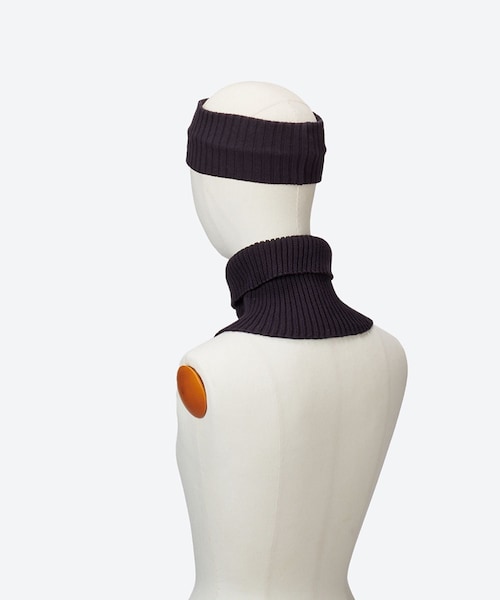 ADAM ET ROPE'(アダムエロペ)の「【J'aDoRe限定】【KIJIMA TAKAYUKI(キジマ タカユキ)】CASHMERE KNIT HEAD BAND&NECK WARMER(ヘアバンド・レディース・ブラック/チャコール・F)」の5枚目の写真