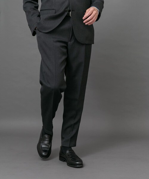 URBAN RESEARCH DOORS(アーバンリサーチドアーズ)の「LIFE STYLE TAILOR ブラッシュドツイルストレッチパンツ(スラックス・メンズ・BLACK/BRN KHAKI/GRAY・S/M/L/XL)」の2枚目の写真