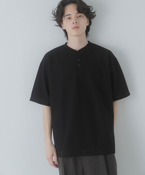 SENSE OF PLACE by URBAN RESEARCH（センスオブプレイスバイアーバンリサーチ）の「ヘンリーネックカノコプルオーバー（Tシャツ/カットソー・メンズ・IVORY/BLACK/GRAY・M/L）」の15枚目の写真