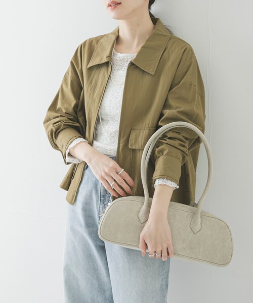 URBAN RESEARCH（アーバンリサーチ）の「コットンナイロンジップブルゾン（ブルゾン・レディース・KHAKI/IVORY・FREE）」の3枚目の写真