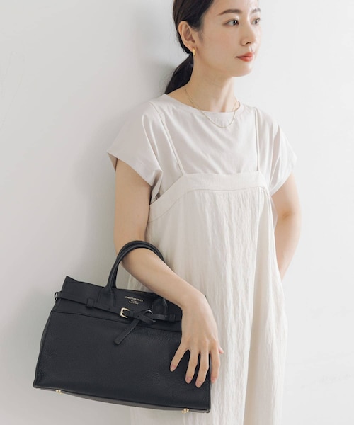 URBAN RESEARCH（アーバンリサーチ）の「スーピマコットンボートネックカットソー（Tシャツ/カットソー・レディース・D.NAVY/WHITE/TAUPE・FREE）」の2枚目の写真