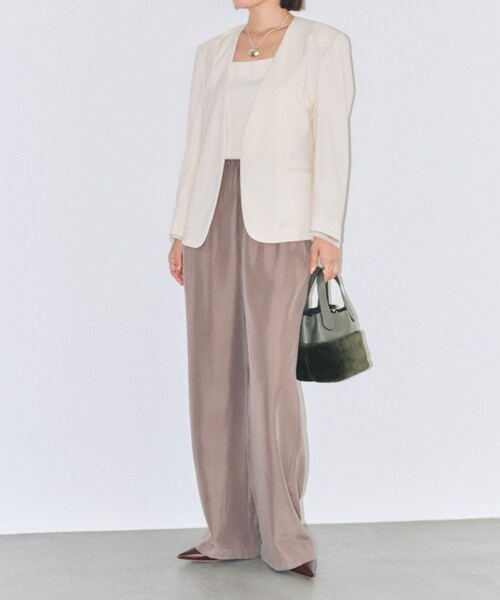 ROPE'（ロペ）の「【RIPANI（リパーニ）】MOUTON COMBINATION BUCKET BAG｜2wayバケツバッグ（ハンドバッグ・レディース・ライトグレー/カーキ・F）」の18枚目の写真