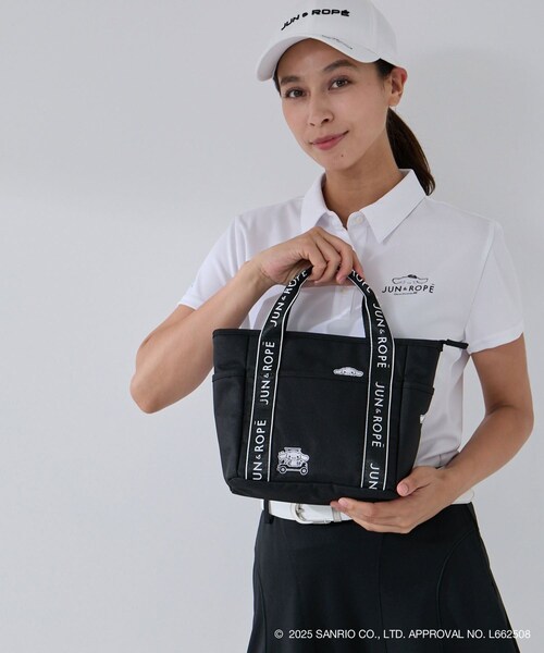 ROPE'(ロペ)の「【シナモロール】ワッペン付きカートバッグ(トートバッグ・レディース・ブラック/ベージュ・F)」の15枚目の写真