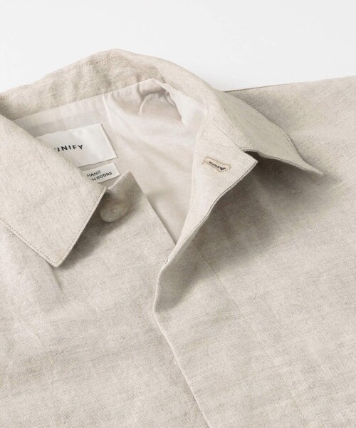 URBAN RESEARCH DOORS(アーバンリサーチドアーズ)の「UNIFY LINEN/WOOL Short Blouson∴(ブルゾン・レディース・CHARCOAL/ECRU・one)」の5枚目の写真