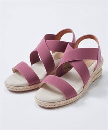 nissen | 【ゆったり幅広】クロスゴムサンダル（低反発中敷）（選べるワイズ）(サンダル)