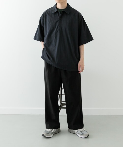 ITEMS URBANRESEARCH(アイテムズ アーバンリサーチ)の「『撥水/イージーケア/接触冷感/UVカット』タスランナイロンスナップボタンポロシャツ(ポロシャツ・メンズ・NVY/CHA/BLK・M/L)」の14枚目の写真