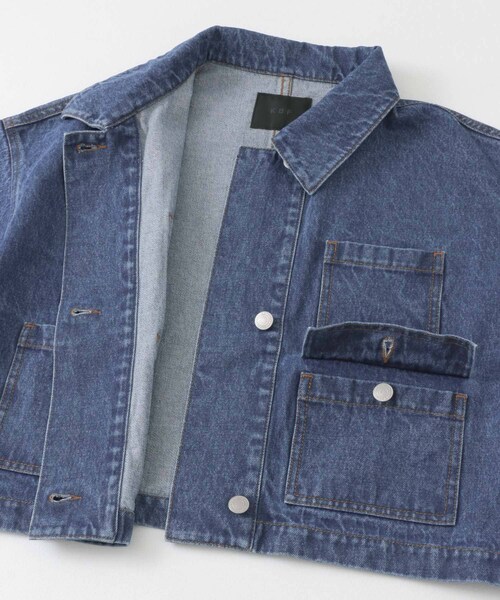 KBF（ケイビーエフ）の「WIDEデニムジャケット（デニムジャケット・レディース・BEIGE/BLUE・one）」の21枚目の写真