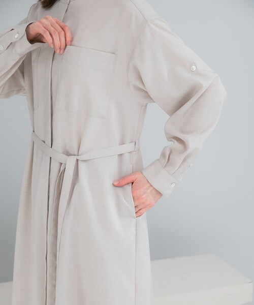 URBAN RESEARCH ROSSO（アーバンリサーチロッソ）の「ウォッシャブルリネンライクシャツワンピース（ワンピース・レディース・L/BEIGE/MINT/NAVY・Free）」の12枚目の写真