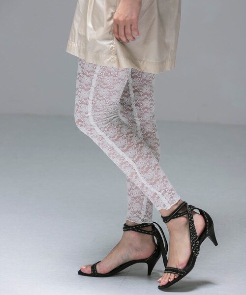 URBAN RESEARCH（アーバンリサーチ）の「ambiguous　Lace Long Leggings（レギンス/スパッツ・レディース・WHITE/BLACK・FREE）」の3枚目の写真