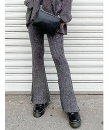GYDA | 【SETUP着用可】メランジヤーンフレアーニット パンツ(その他パンツ)