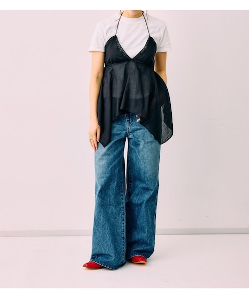 ADAM ET ROPE'(アダムエロペ)の「【GIMAGUAS】VENUS TOP(キャミソール・レディース・ブラック・S)」の7枚目の写真