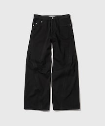 ADAM ET ROPE' | 【NVRFRGT/ネヴァーフォーゲット】3D TWISTED WIDE LEG JEANS FADED BLACK(デニムパンツ)