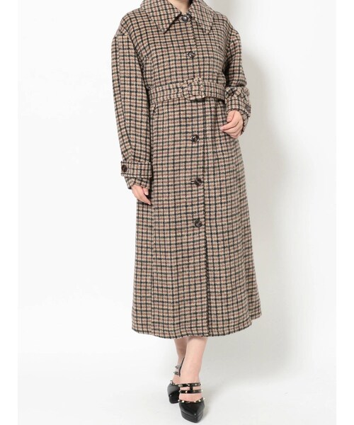 RESEXXY（リゼクシー）の「ステンカラーロングコート（ステンカラーコート・レディース・ブラウン/ライトミックス/ミックス/ベージュ・F）」の14枚目の写真