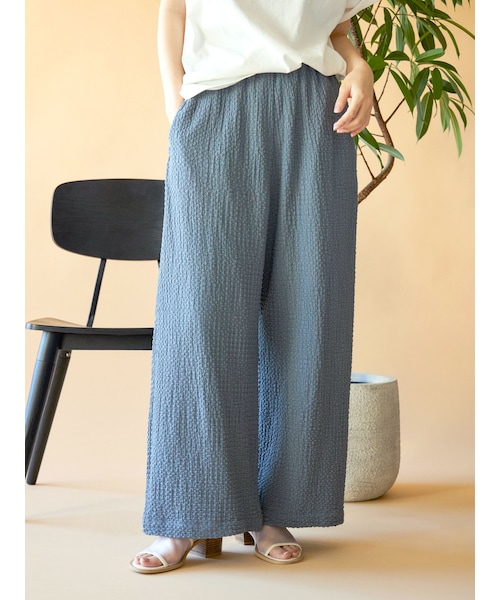 Ungrid（アングリッド）の「【WEB限定】ジャカードラフパンツ（その他パンツ・レディース・オフホワイト/ブラック/ブルー・F）」の12枚目の写真