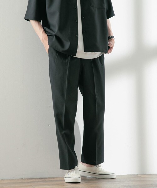 ITEMS URBANRESEARCH（アイテムズ アーバンリサーチ）の「オープンカラーショートスリーブシャツ+センタープレスパンツ セット（セットアップ・メンズ・BLK/GRY/BLU・M/L）」の8枚目の写真
