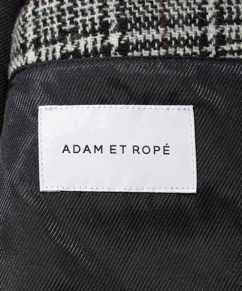 ADAM ET ROPE'(アダムエロペ)の「グレンチェックダブルフェイスチェスターコート(チェスターコート・メンズ・ブラック系・L/M)」の10枚目の写真
