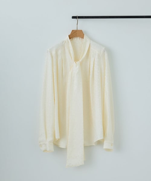 ROPE'（ロペ）の「2WAYドットジャガードボウタイブラウス/イージーケア（シャツ/ブラウス・レディース・ブラック/オフホワイト・F）」の15枚目の写真