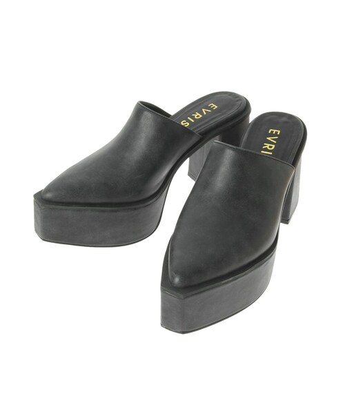 EVRIS（エヴリス）の「チャンキーヒールミュール（その他シューズ・レディース・ブラック/ブラウン・L/M/S）」の14枚目の写真