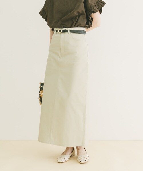 ITEMS URBANRESEARCH（アイテムズ アーバンリサーチ）の「『イージーケア』ストレッチチノスカート(楽着シリーズ)（スカート・レディース・CML/L.BEG/NVY・S/M）」の12枚目の写真