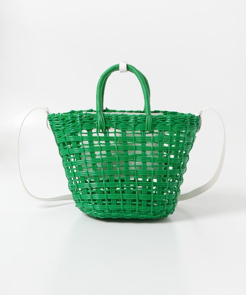 RODE SKO（ロデスコ）の「ショルダー付編みかごバッグ（かごバッグ・レディース・BROWN/WHITE/GREEN/BLUE・one）」の21枚目の写真
