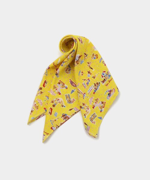 Saturdays NYC（サタデーズ ニューヨークシティ ）の「Ken Done Scarf（バンダナ/スカーフ・レディース・ブラック/ブルー/イエロー・F）」の12枚目の写真