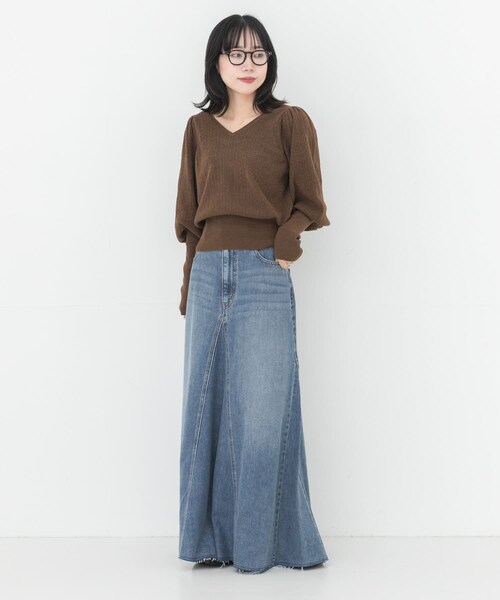 URBAN RESEARCH(アーバンリサーチ)の「ソフトデニムフレアスカート(デニムスカート・レディース・LT INDIGO・36/38)」の9枚目の写真