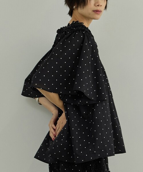 ADAM ET ROPE'(アダムエロペ)の「【WEB先行販売】【crinkle crinkle crinkle】別注ドットコットンブラウス(シャツ/ブラウス・レディース・ブラック系・F)」の13枚目の写真