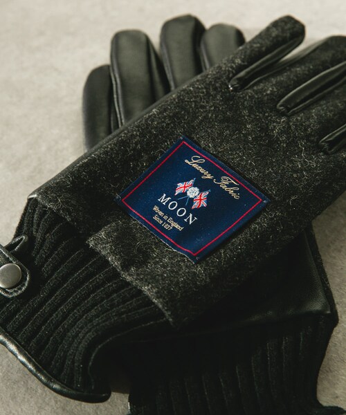 URBAN RESEARCH DOORS(アーバンリサーチドアーズ)の「MOONツイードレザーグローブ(ベルト・メンズ・CHARCOAL/NAVY/BEIGE/BROWN・-)」の1枚目の写真