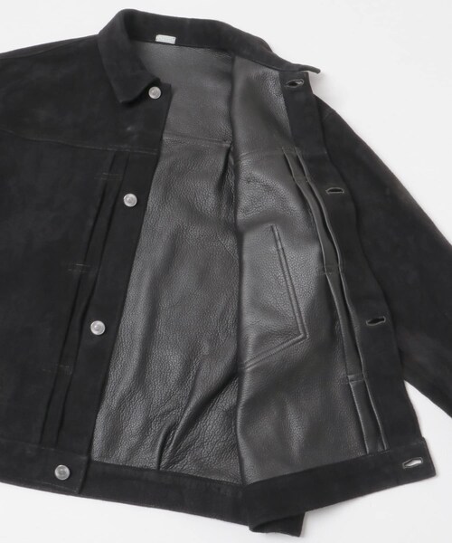 URBAN RESEARCH（アーバンリサーチ）の「A PRESSE　Suede Leather 1st Type Jacket（テーラードジャケット・メンズ・Black・2/3/4）」の5枚目の写真