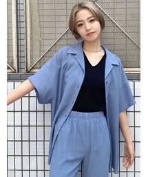 EMODA | シャーリングラフシャツ(シャツ/ブラウス)