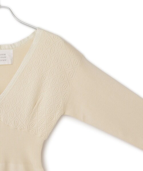 ADAM ET ROPE'(アダムエロペ)の「【crinkle crinkle crinkle】geometric jacquard knit(ニット/セーター・レディース・オフホワイト・F)」の14枚目の写真