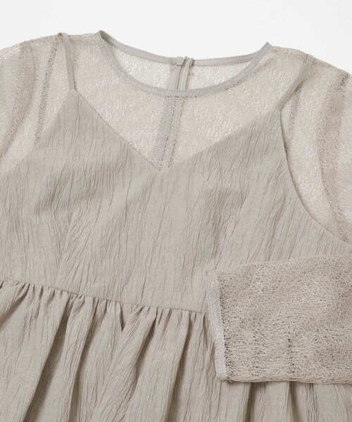 URBAN RESEARCH ROSSO（アーバンリサーチロッソ）の「kaene　レイヤードペプラムドレス（ワンピース・レディース・light gray/blue gray・S）」の14枚目の写真