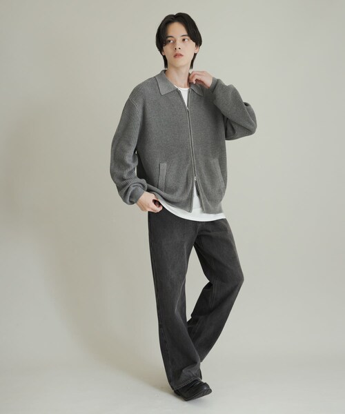 SENSE OF PLACE by URBAN RESEARCH（センスオブプレイスバイアーバンリサーチ）の「ダブルジップニットカーディガン（ニット/セーター・メンズ・GRAY/D.BLUE/RED・M/L）」の14枚目の写真