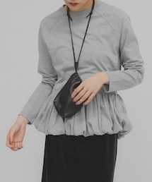 KBF | ピーチスキンバブルヘムトップス(Tシャツ/カットソー)