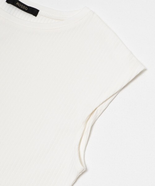 URBAN RESEARCH ROSSO（アーバンリサーチロッソ）の「汗染防止 フレンチリブTシャツ（Tシャツ/カットソー・レディース・OFF/CHARCOAL/GREIGE/SAX・Free）」の13枚目の写真