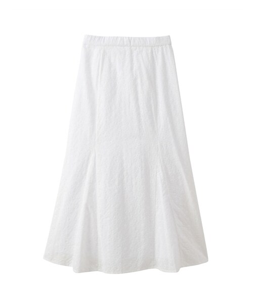 nissen（ニッセン）の「綿100％透かし刺繍タイトスカート（スカート・レディース・オフホワイト/ブラック・PSS/PS/PM/PL）」の7枚目の写真