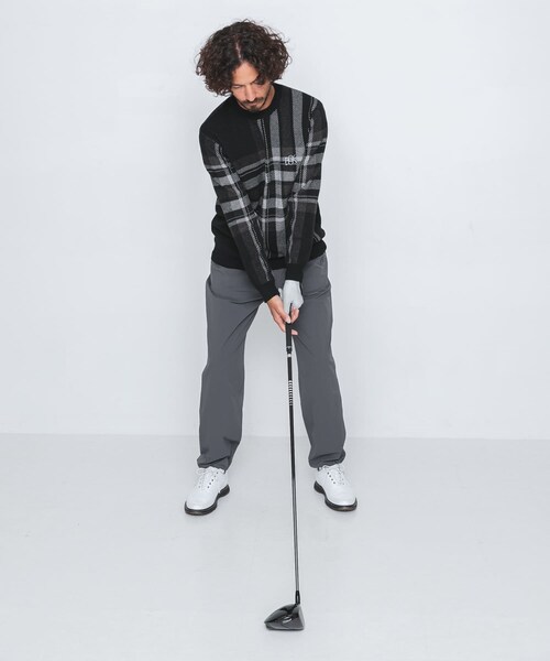URBAN RESEARCH Sonny Label（アーバンリサーチサニーレーベル）の「OOPS　ビッグチェックニット（ニット/セーター・メンズ・BLACK/BEIGE/GREEN・M/L/XL）」の8枚目の写真