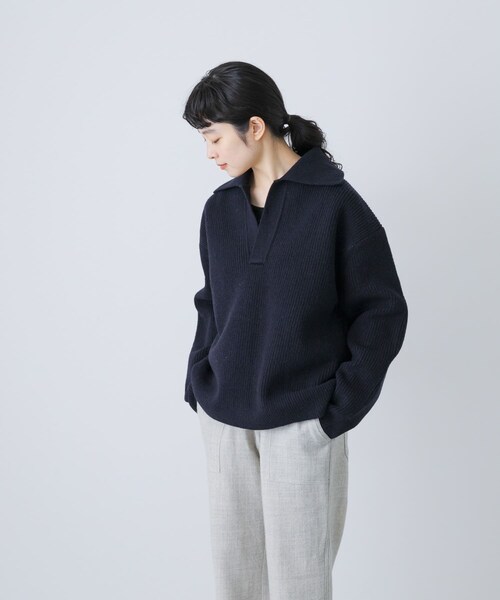 かぐれ（カグレ）の「STUDIO NICHOLSON　NASH（ニット/セーター・レディース・CRIMSON/D NAVY・0）」の6枚目の写真