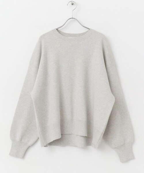 かぐれ（カグレ）の「『ユニセックス』コットンカシミヤスムースニットプルオーバー（ニット/セーター・レディース・GRAY/OATMEAL・1/2）」の12枚目の写真