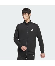 adidas | ダンボールニット バックロゴ 付き フルジップジャケット(その他アウター)