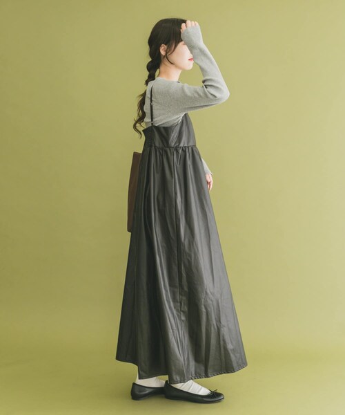 ITEMS URBANRESEARCH(アイテムズ アーバンリサーチ)の「インナーセットキャミワンピース(ワンピース・レディース・GRY×BLK/BEG×BRN/BRN×BLK・FREE)」の10枚目の写真