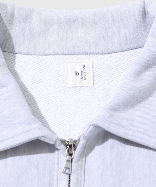 ADAM ET ROPE'(アダムエロペ)の「【blurhmsROOTSTOCK/ブラームスルーツストック】Thin-Sweat Harf-Zip P/O(スウェット・メンズ・ライトグレー/ネイビー・2/3/4)」の14枚目の写真