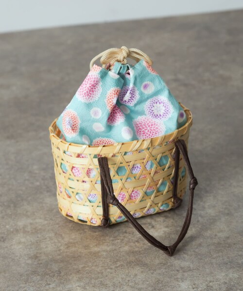 SENSE OF PLACE by URBAN RESEARCH（センスオブプレイスバイアーバンリサーチ）の「カゴキンチャクバッグA（かごバッグ・レディース・BEIGE・one）」の2枚目の写真