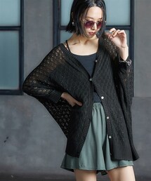 Soiunique | 前後２ＷＡＹ透かし編みドルマンカーディガン ［Soiunique］(カーディガン/ボレロ)