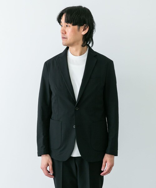URBAN RESEARCH DOORS（アーバンリサーチドアーズ）の「『イージーケア』LIFE STYLE TAILOR　シアサッカーコンフォータブルジャケット（その他アウター・メンズ・BLACK/NAVY・S/M/L/XL）」の14枚目の写真