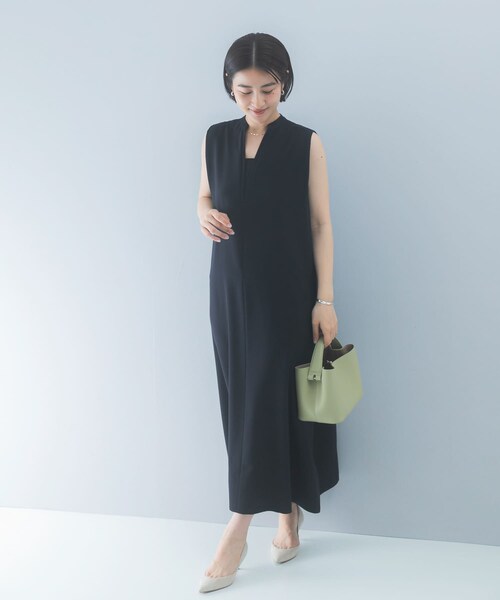 URBAN RESEARCH ROSSO（アーバンリサーチロッソ）の「クールタッチ 吸水速乾キーネックフレアワンピース（ワンピース・レディース・D/NAVY/Y/GOLD・Free）」の7枚目の写真