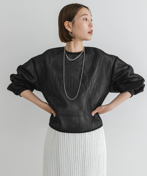 URBAN RESEARCH ROSSO（アーバンリサーチロッソ）の「F by ROSSO　シアーショートブラウス（シャツ/ブラウス・レディース・BLACK/BROWN・FREE）」の8枚目の写真