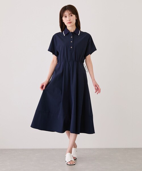 Jayro(ジャイロ)の「襟付きウエスト絞りワンピース(ワンピース・レディース・ブラック/ベージュ/ネイビー・M)」の12枚目の写真