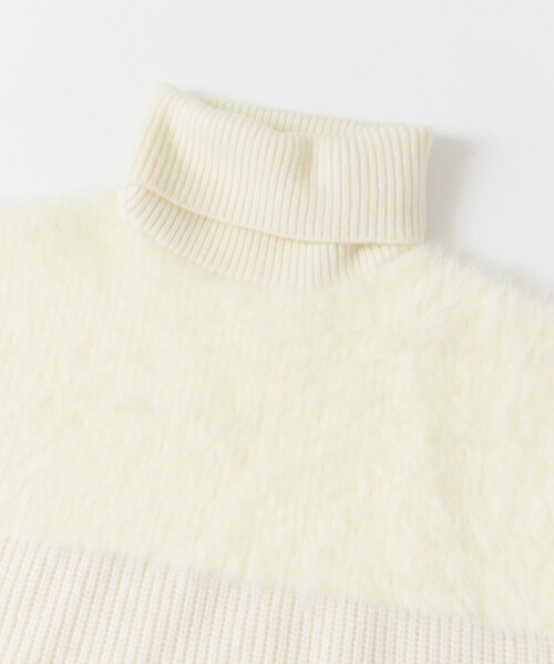 URBAN RESEARCH ROSSO（アーバンリサーチロッソ）の「エアリーヤーンドッキングニットプルオーバー（ニット/セーター・レディース・GRAY/OFF WHITE/BLACK・FREE）」の12枚目の写真